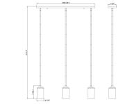 Three Light Pendant by Z-Lite - Thayer Collection, Luxe Gold Finish - 742MP-3LG