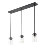 Three Light Pendant by Z-Lite - Thayer Collection, Matte Black Finish - 742MP-3MB
