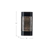 LED Exterior Wall Sconce by Kuzco Lighting - Moondew Collection, Black Finish - EW75712-BK