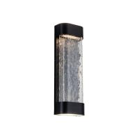 LED Exterior Wall Sconce by Kuzco Lighting - Moondew Collection, Black Finish - EW75718-BK
