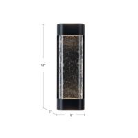 LED Exterior Wall Sconce by Kuzco Lighting - Moondew Collection, Black Finish - EW75718-BK