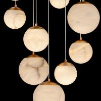 LED Pendant by Modern Forms - Pisces Collection, Aged Brass Finish - PD-34409R-AB