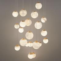 LED Pendant by Modern Forms - Pisces Collection, Aged Brass Finish - PD-34421R-AB