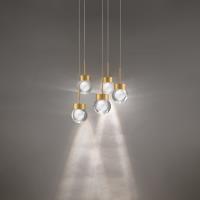 LED Pendant by Modern Forms - Double Bubble Collection, Aged Brass Finish - PD-82005R-AB