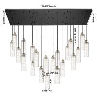 21 Light Pendant by Innovations - Downtown Urban Collection, Brushed Brass Finish - 172BK-B-21P-BB-G434-12DE