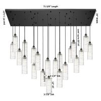21 Light Pendant by Innovations - Downtown Urban Collection, Matte Black Finish - 172BK-B-21P-BK-G434-12DE