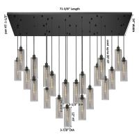 21 Light Pendant by Innovations - Downtown Urban Collection, Matte Black Finish - 172BK-B-21P-BK-G434-12SM