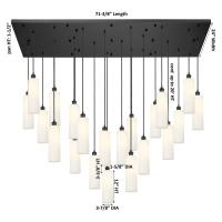 21 Light Pendant by Innovations - Downtown Urban Collection, Matte Black Finish - 172BK-B-21P-BK-G434-12WH