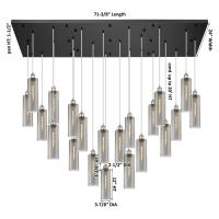 21 Light Pendant by Innovations - Downtown Urban Collection, Polished Nickel Finish - 172BK-B-21P-PN-G434-12SM