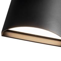 LED Exterior Wall Sconce by Kuzco Lighting - Lenox Collection, Black Finish - EW46308-BK-UNV-3CCT
