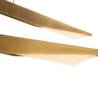 LED Chandelier by Kuzco Lighting - Tachi Collection, Vintage Brass Finish - CH64242-VB-UNV-010