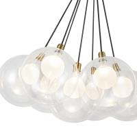 LED Chandelier by Kuzco Lighting - Bolla Collection, Brushed Gold Finish - CH3117-BG