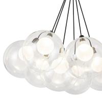 LED Chandelier by Kuzco Lighting - Bolla Collection, Black Finish - CH3117-BK
