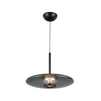 LED Pendant by Kuzco Lighting - Kyoto Collection, Black/Smoked Glass Finish - PD37018-BK/SM-3WCCT-UNV