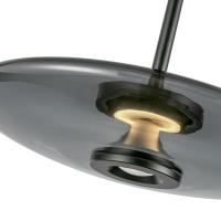 LED Pendant by Kuzco Lighting - Kyoto Collection, Black/Smoked Glass Finish - PD37018-BK/SM-3WCCT-UNV