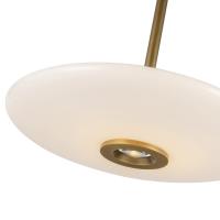 LED Pendant by Kuzco Lighting - Kyoto Collection, Vintage Brass/Glossy Opal Glass Finish - PD37018-VB/GO-3WCCT-UNV