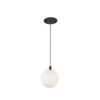 LED Pendant by Kuzco Lighting - Bolla Collection, Black/Opal Glass Finish - PD3106-BK/OP