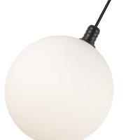 LED Pendant by Kuzco Lighting - Bolla Collection, Black/Opal Glass Finish - PD3106-BK/OP