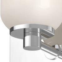One Light Wall Sconce by Kuzco Lighting - Nola Collection, Chrome/Glossy Opal Glass Finish - WS57704-CH/GO