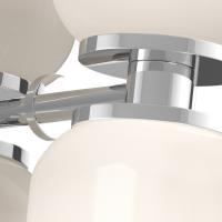 Two Light Wall Sconce by Kuzco Lighting - Nola Collection, Chrome/Glossy Opal Glass Finish - WS57712-CH/GO