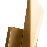 LED Wall Sconce by Kuzco Lighting - Tachi Collection, Vintage Brass Finish - WS64215-VB