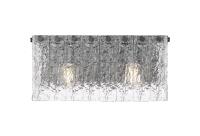 Two Light Vanity by Z-Lite - Glacier Collection, Matte Black Finish - 1943-2V-MB