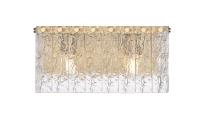 Two Light Vanity by Z-Lite - Glacier Collection, Modern Gold Finish - 1943-2V-MGLD