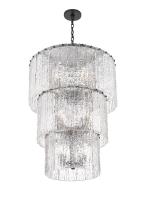 12 Light Chandelier by Z-Lite - Glacier Collection, Matte Black Finish - 1943-36MB