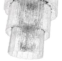12 Light Chandelier by Z-Lite - Glacier Collection, Matte Black Finish - 1943-36MB