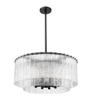 Ten Light Pendant by Z-Lite - Glacier Collection, Matte Black Finish - 1943P26-2-MB