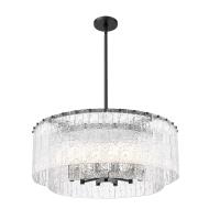 12 Light Pendant by Z-Lite - Glacier Collection, Matte Black Finish - 1943P32-2-MB