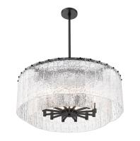 12 Light Pendant by Z-Lite - Glacier Collection, Matte Black Finish - 1943P32-2-MB