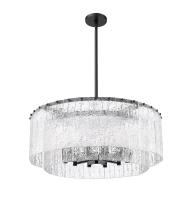 12 Light Pendant by Z-Lite - Glacier Collection, Matte Black Finish - 1943P32-2-MB