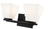 Two Light Vanity by Z-Lite - Annalise Collection, Matte Black Finish - 7514-2V-MB