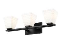 Three Light Vanity by Z-Lite - Annalise Collection, Matte Black Finish - 7514-3V-MB