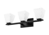 Three Light Vanity by Z-Lite - Annalise Collection, Matte Black Finish - 7514-3V-MB