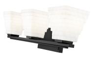 Three Light Vanity by Z-Lite - Annalise Collection, Matte Black Finish - 7514-3V-MB