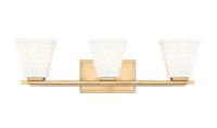 Three Light Vanity by Z-Lite - Annalise Collection, Modern Gold Finish - 7514-3V-MGLD