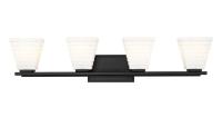 Four Light Vanity by Z-Lite - Annalise Collection, Matte Black Finish - 7514-4V-MB