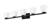 Five Light Vanity by Z-Lite - Annalise Collection, Matte Black Finish - 7514-5V-MB