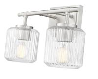 Two Light Vanity by Z-Lite - Landon Collection, Brushed Nickel Finish - 7515-2V-BN