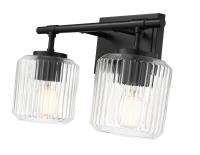 Two Light Vanity by Z-Lite - Landon Collection, Matte Black Finish - 7515-2V-MB