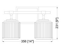 Two Light Vanity by Z-Lite - Landon Collection, Matte Black Finish - 7515-2V-MB