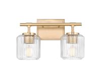 Two Light Vanity by Z-Lite - Landon Collection, Modern Gold Finish - 7515-2V-MGLD