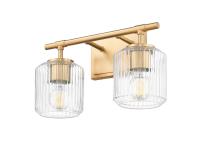 Two Light Vanity by Z-Lite - Landon Collection, Modern Gold Finish - 7515-2V-MGLD