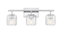 Three Light Vanity by Z-Lite - Landon Collection, Chrome Finish - 7515-3V-CH