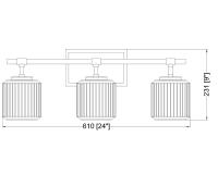 Three Light Vanity by Z-Lite - Landon Collection, Modern Gold Finish - 7515-3V-MGLD