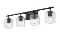 Four Light Vanity by Z-Lite - Landon Collection, Matte Black Finish - 7515-4V-MB
