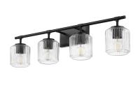 Four Light Vanity by Z-Lite - Landon Collection, Matte Black Finish - 7515-4V-MB