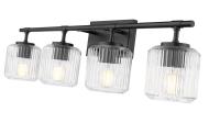 Four Light Vanity by Z-Lite - Landon Collection, Matte Black Finish - 7515-4V-MB